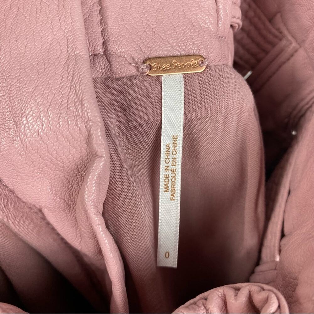 Free People Payton Vegan [Faux] Leather Mini Skirt Mauve Pink Womens SIze 0 - Picture 4 of 7